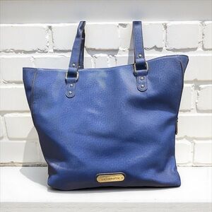 Liz Claiborne large Royal Blue Shoulder Bag with Textured Leather luxury tote​​